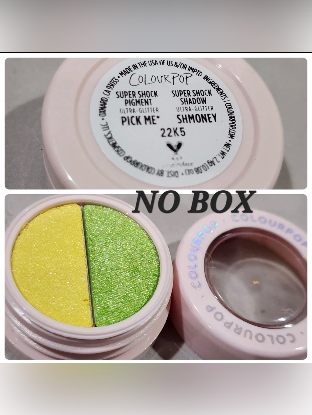 💰 ColourPop Limited Edition Super Shock Duo Eyeshadow | Pick Me' & 'Shmoney